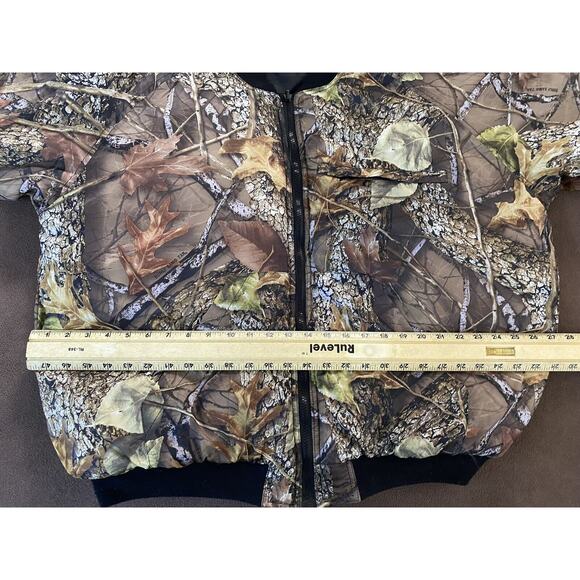 WFS Camo Gear Sz L Quilted LS Pockets Inside & Out Full Zip Burly Camo Tan Coat - Picture 9 of 9